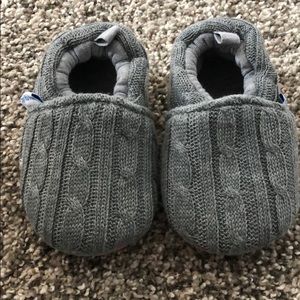 Grey baby booties